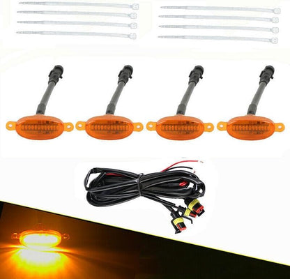 ya 4 8.10 4Pcs for Ford Escape 2013-2021 Front Grille LED Light Raptor Style Grill Trim