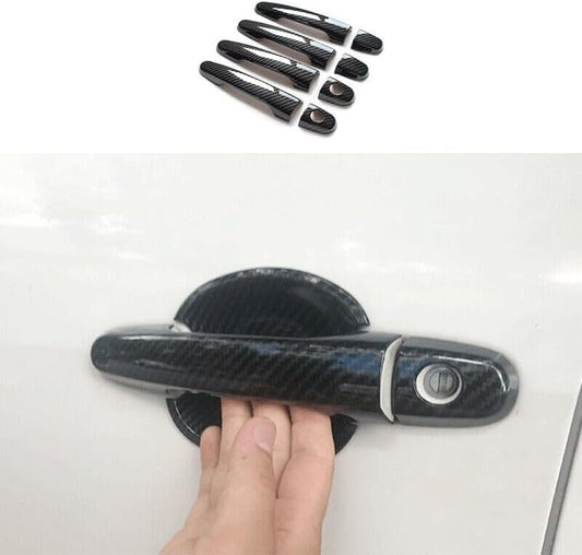 ya 2 8.15 8P Carbon Fiber Colored Exterior for Smart Door Handle Trim for Toyota for Corolla 2009-2013