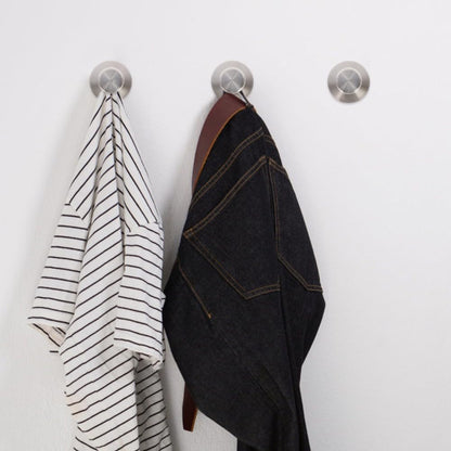 ya 26 10.21 baidi 3pcs Classic Stainless Steel Coat Hat Robe Hanger Bathroom Towel Hooks