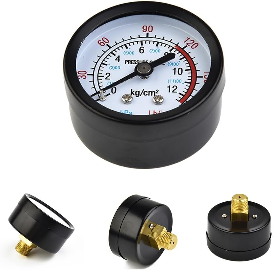 ya 26 10.21 baidi Compressor Gauge Manometer Tool 50mm Accessories Air Compressor Balck+Silver