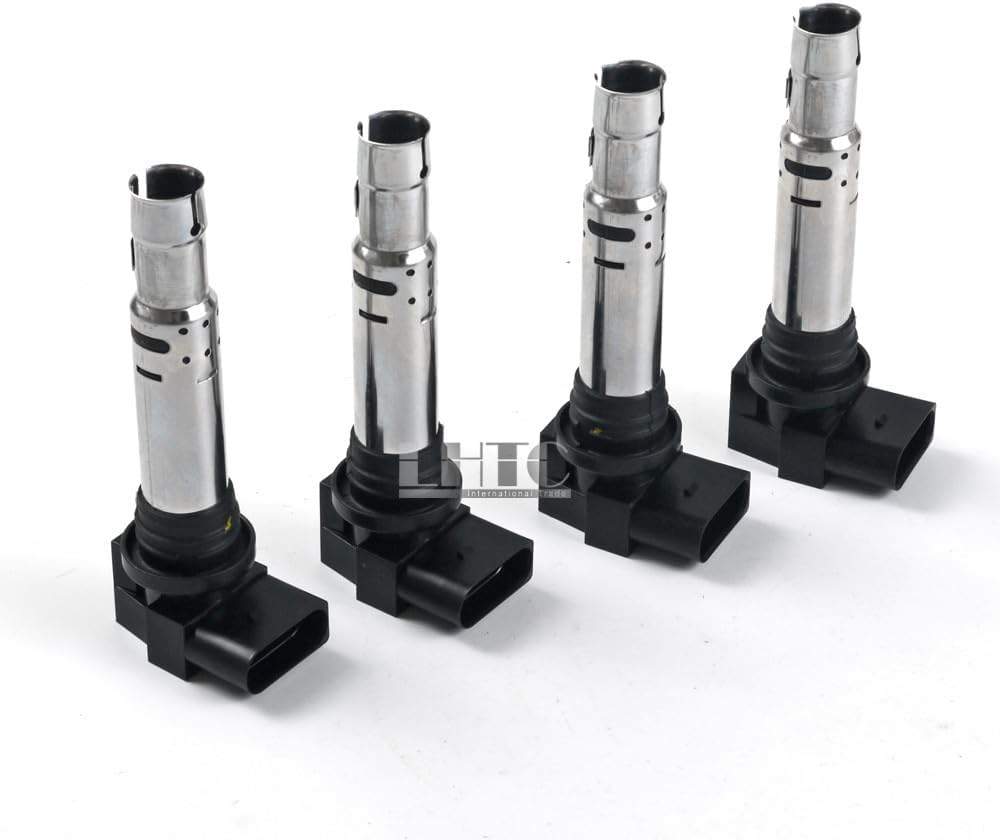 ya 9 10.24 4x Delphi Ignition Coils Spark Plug for VW for Audi for Skoda for SEAT 1.4TSI 1.6FSI