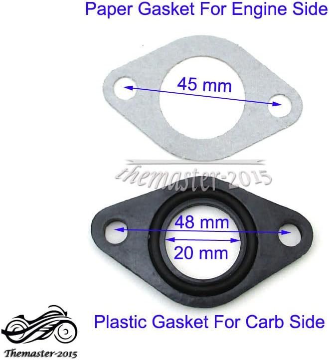 ya 2 8.15 20mm Carburetor Intake Pipe Gasket Spacer 50cc 70cc 90cc 110cc Pit Dirt Bike ATV