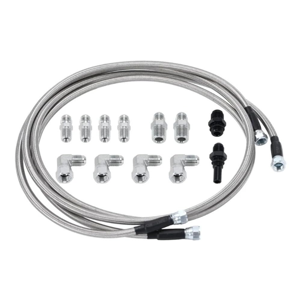 ya 13 9.15 baidi Transmission Cooler Kit 6AN Stainless Steel for TH350 TH400 for 4L60E 4L80E