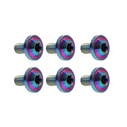 ya 9 10.24 6pcs Bolts Truss Torx Head Screws M5x15mm for Bike Motorcycle Rainbow