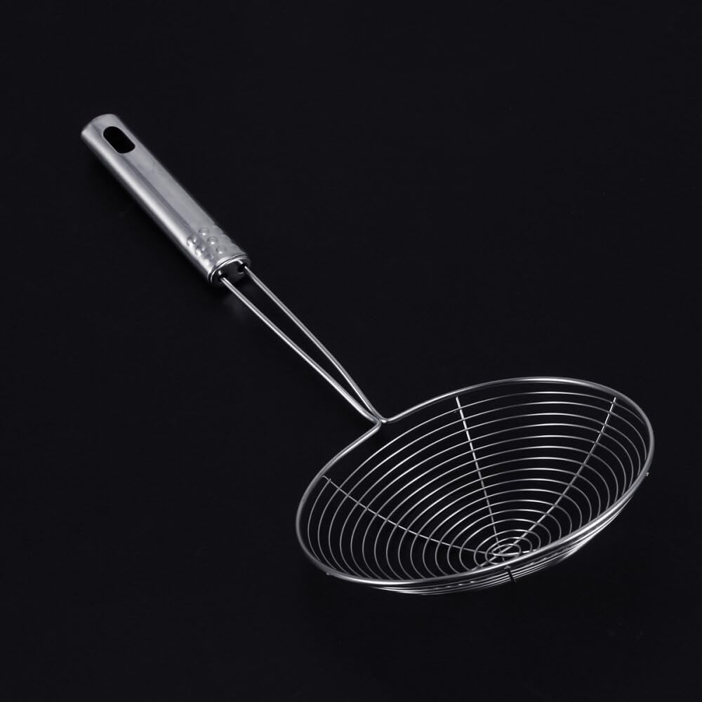 ya 14 9.20 baidi Mesh Skimmer Strainers Spiral Mesh Spoon for Noodles Spaetzle Pasta Chips-1