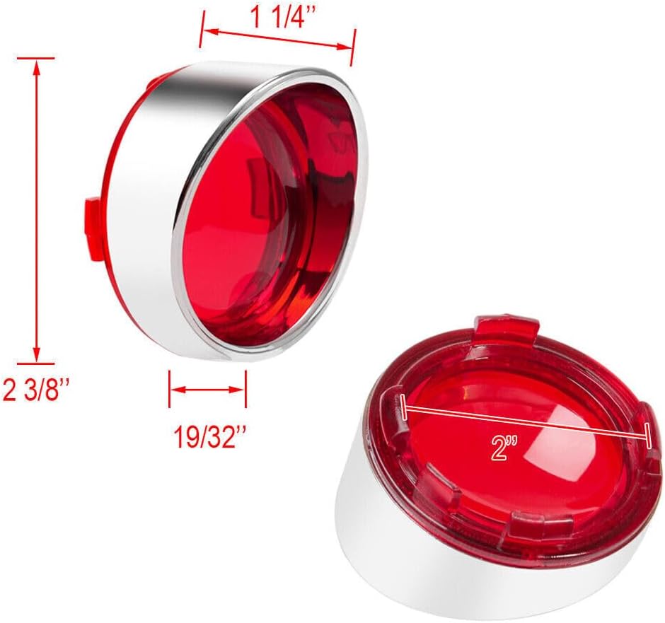 ya 5 8.24 baidi Turn signal light red lens cover sunshade for Harley Touring Electra Glide