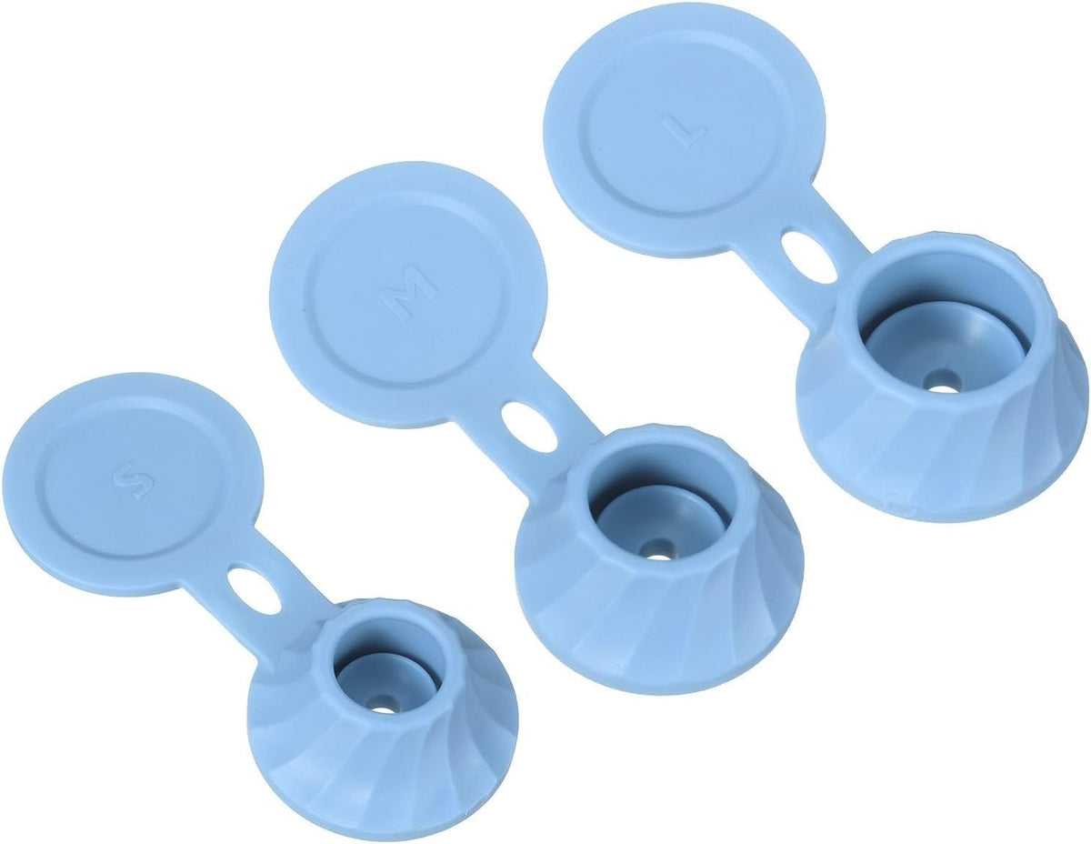 ya 14 9.20 baidi 3 Pcs Bottle Emptying Caps 3 Sizes Shampoo ide Down Bottle Caps, Blue-1