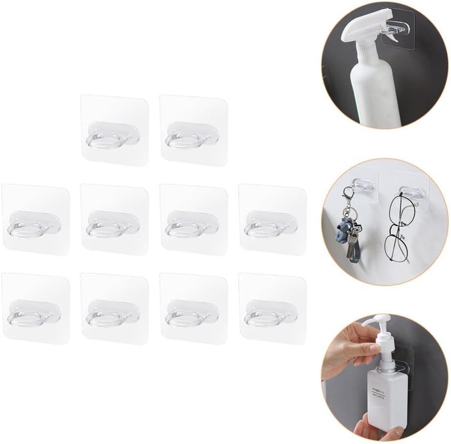 ya 26 10.21 baidi 10 Pcs Multifunctional Hook for Bathroom Hooks Towels Adhesive Stora Kitchen