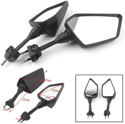 ya 2 8.15 Rearview Side Rear View Mirrors Black Fit for Kawasaki 250R EX250 2008-2013