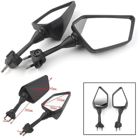 ya 2 8.15 Rearview Side Rear View Mirrors Black Fit for Kawasaki 250R EX250 2008-2013