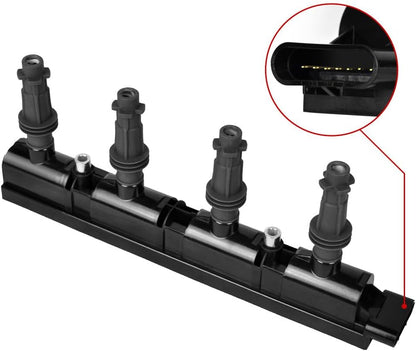 ya 9 10.24 UF669 ignition coil and 4 spark plugs for 1.4L for Buick Encore for Chevrolet for Cruze Sonic Trax-