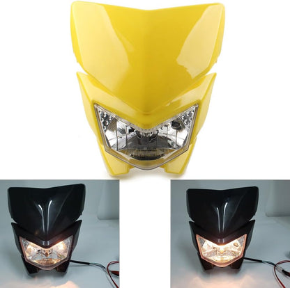 ya 6 8.14 Yellow Motorcycle Front Headlight Head Lamp Mx Enduro Dirt Trail Bike 250cc