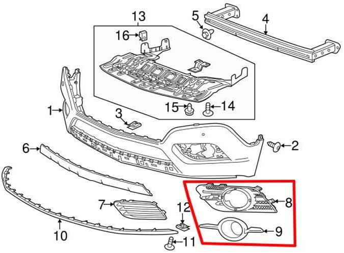 ya 4 8.14 One pair of front fog lamp bezel covers with chrome trim fits for Buick Encore 2013-2016
