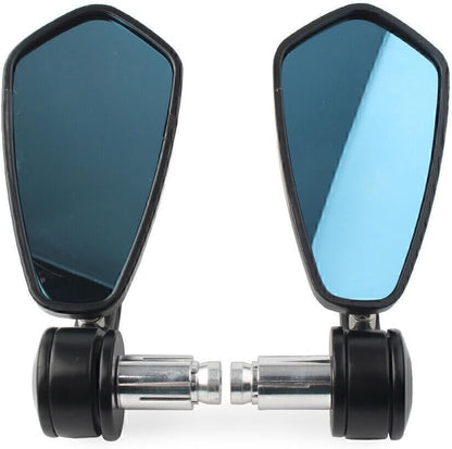 ya 6 8.14 2x 7/8 22mm Motorcycle Rear view Black Handle Bar End Side Rearview Mirrors