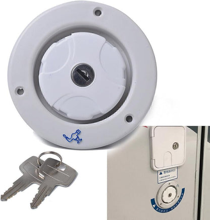 ya 4 8.14 White Fresh Water Locking Inlet Hatch Filler Cap Fit RV Camper Trailer Cars