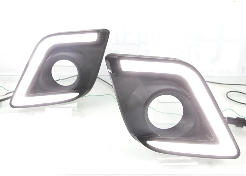 ya 13 9.15 baidi Front Fog Lamps Daytime Running Lights w Turn Signal For for Toyota Hilux 2015-2017