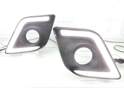 ya 13 9.15 baidi Front Fog Lamps Daytime Running Lights w Turn Signal For for Toyota Hilux 2015-2017