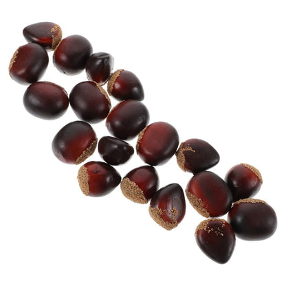 ya 13 9.15 baidi 30 Pcs Simulated Chestnut Nuts Artificial Realistic Display Cake