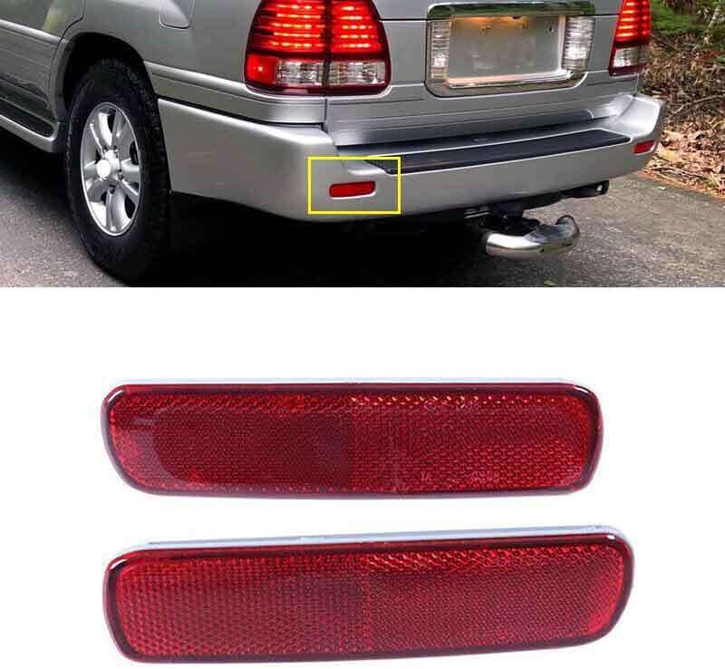 ya 10 9.16 zhengce for Land Cruiser for Lexus LX470 1Pair Rear Bumper Reflector Brake Stop Lig