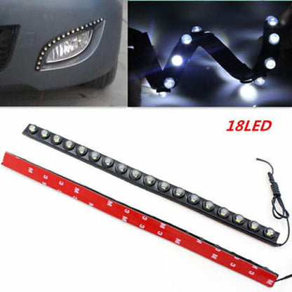 ya 3 8.24 baidi Bright 18 LED Eagle Eye DRL Flexible Strip Waterproof Daytime Running Fog Light