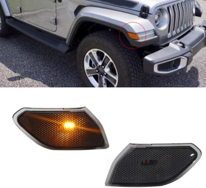 ya 2 8.15 A pair of turn signal LED headlights and smoke lights suitable for Jeep Wrangler JL 2018-2021