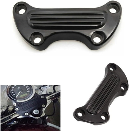 ya 13 9.15 baidi for Harley Sportster Softail Dyna Black 1 Handlebar Riser Top Clamp Cover CNC