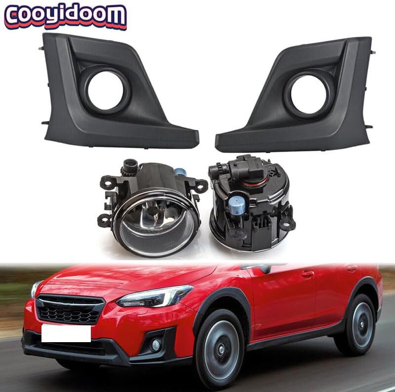ya 9 10.24 Set Fog Light Driving Lamp & Cover Bezel Wiring Kit For 2018-20 for Subaru Crosstrek
