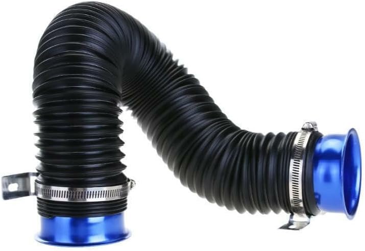 ya 2 8.15 75mm Offroad Cold Air Intake Pipe Inlet Hose Pipe Car Flexible Extensible Blue