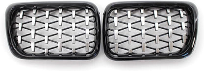 ya 9 10.24 for BMW E36 3 Series 97-99 Front Grill Latest Style Shiny Black F for Ram e