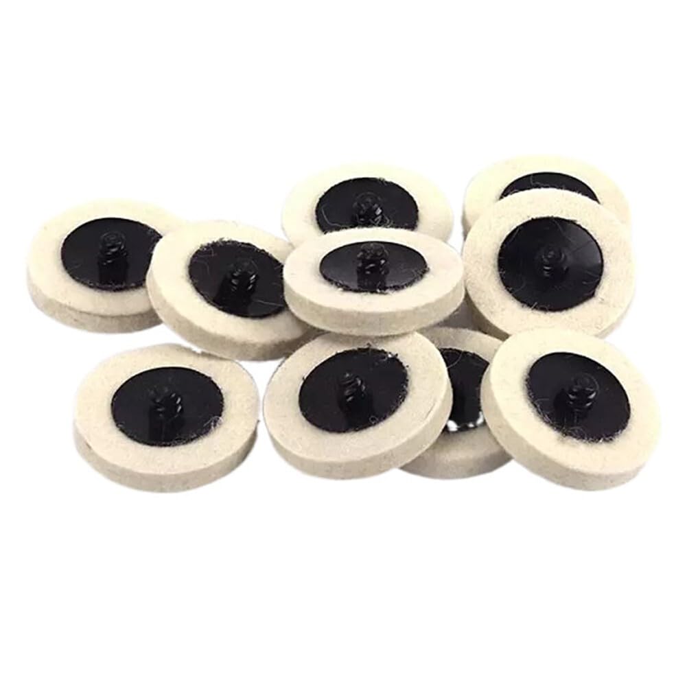 ya 13 9.15 baidi 10PCS 2 Inch Wool Buffing Polishing Pad Die Grinder Drill Roll Lock Sanding Disc