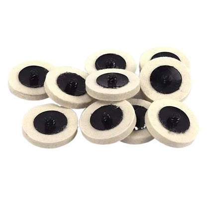 ya 13 9.15 baidi 10PCS 2 Inch Wool Buffing Polishing Pad Die Grinder Drill Roll Lock Sanding Disc