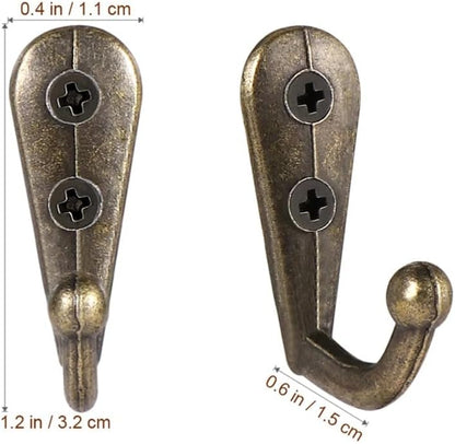 ya 26 10.21 baidi 12 PCS Clothes Hook Metal Wall Hooks Jacket Mount Door Coat Hanger-2