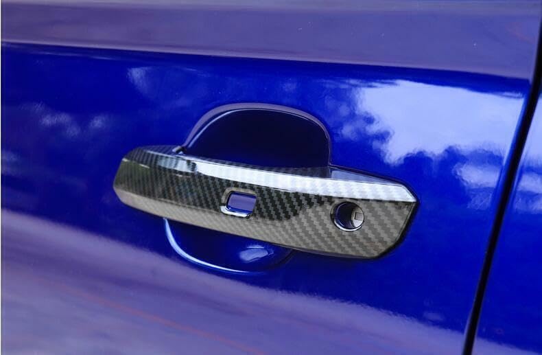 ya 5 8.10 for Audi Q5 18-2021 ABS Carbon Fiber Exterior Outside Door Handle Cover Trim 4X