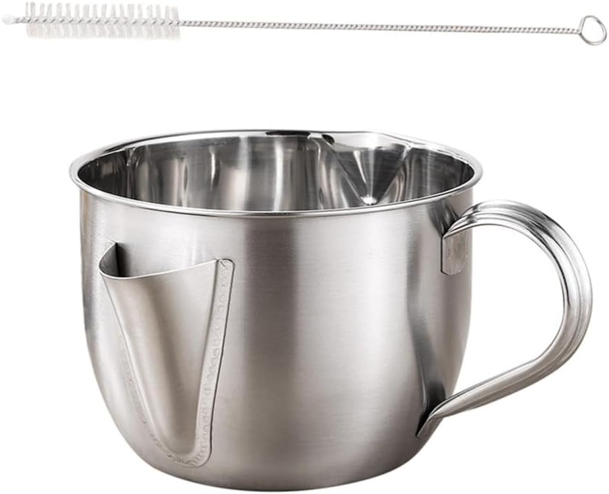 ya 14 9.20 baidi Stainless Steel Grease Bowl Gravy Separator Strainer Kitchen Fat-1