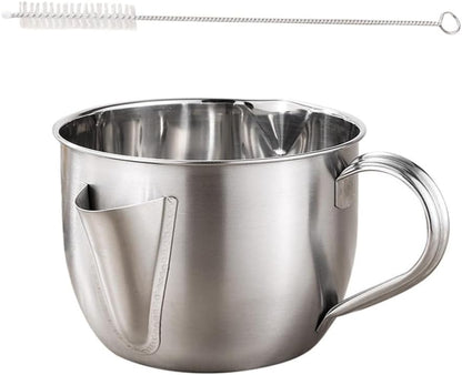 ya 14 9.20 baidi Stainless Steel Grease Bowl Gravy Separator Strainer Kitchen Fat-1