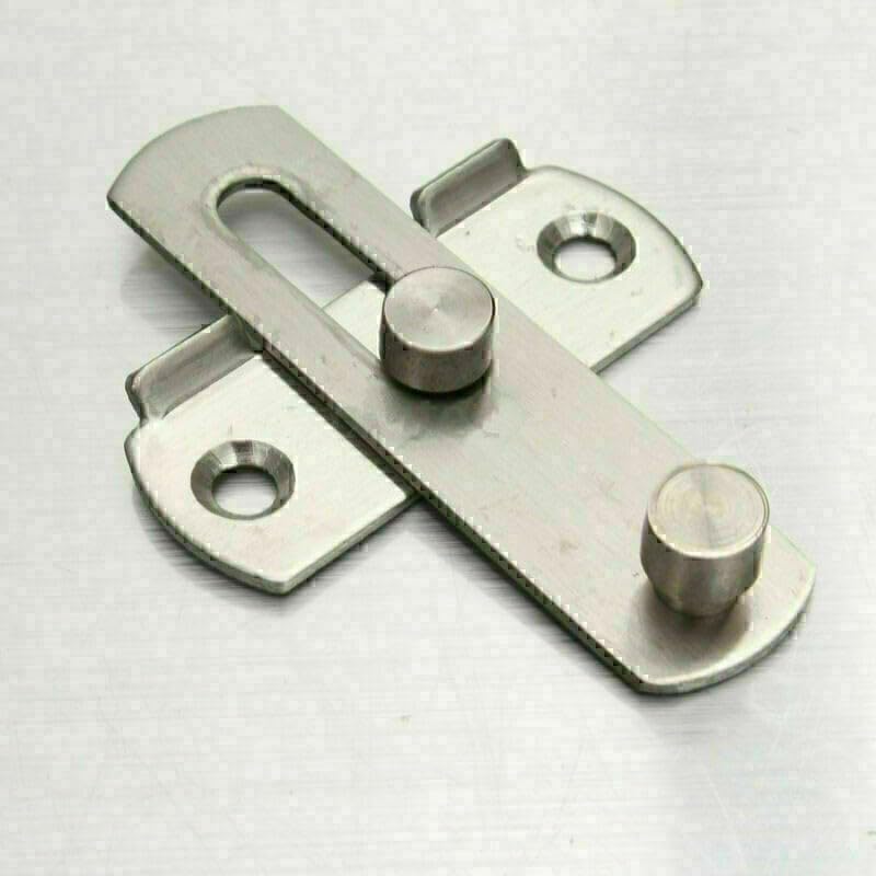 ya 26 10.21 baidi New Stainless Steel Home Safety Gate Door Bolt Latch Slide Lock Hardware+Screw-2