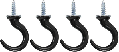 ya 26 10.21 baidi 4 Pcs 1.9 x 1.1 Ceiling Hook, Screw-in Ceiling Orchid Hook, Black-2