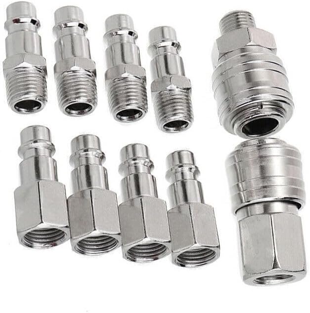 ya 14 9.20 baidi 10Pcs Euro 1/4''BSP Air Line Fitting Hose Compressor Quick Release Connector-2