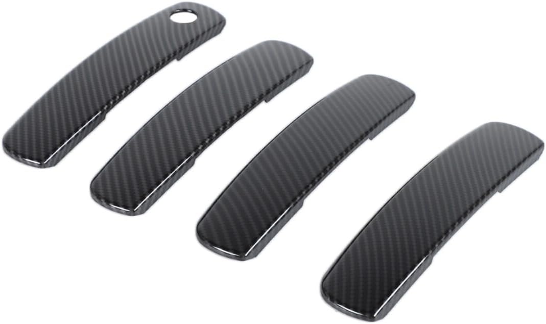 ya 10 9.16 baidi Exterior Door Handle Decor Cover Trim for Dodge for Charger 2011+ Carbon Fiber