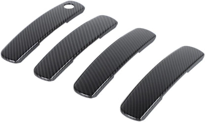 ya 10 9.16 baidi Exterior Door Handle Decor Cover Trim for Dodge for Charger 2011+ Carbon Fiber