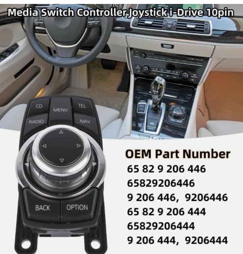 ya 8 8.24 baidi 10pin Media Switch Controller Joystick for BMW F07 F10 F01 F02 F25 65829206446