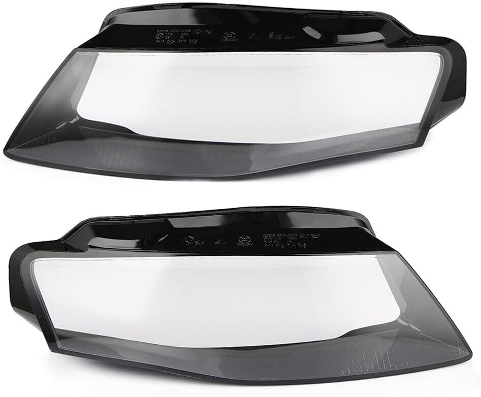 ya 7 8.24 baidi Suitable for Audi A4 2009-2012 B8 Left and Right Headlight Headlight Lens Cover Kit 