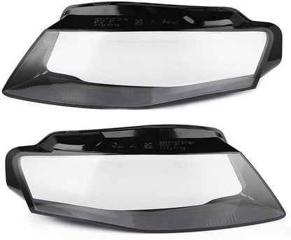 ya 7 8.24 baidi Suitable for Audi A4 2009-2012 B8 Left and Right Headlight Headlight Lens Cover Kit 