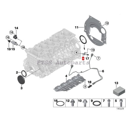 ya 4 8.8.2 13627525015 for BMW 330 335 525 528 530 OE FEBI Crankshaft Position Sensor