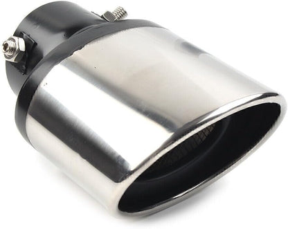 ya 6 8.14 Chrome Car Stainless Steel Rear Pipe Tail Muffler Tip Round Accessories