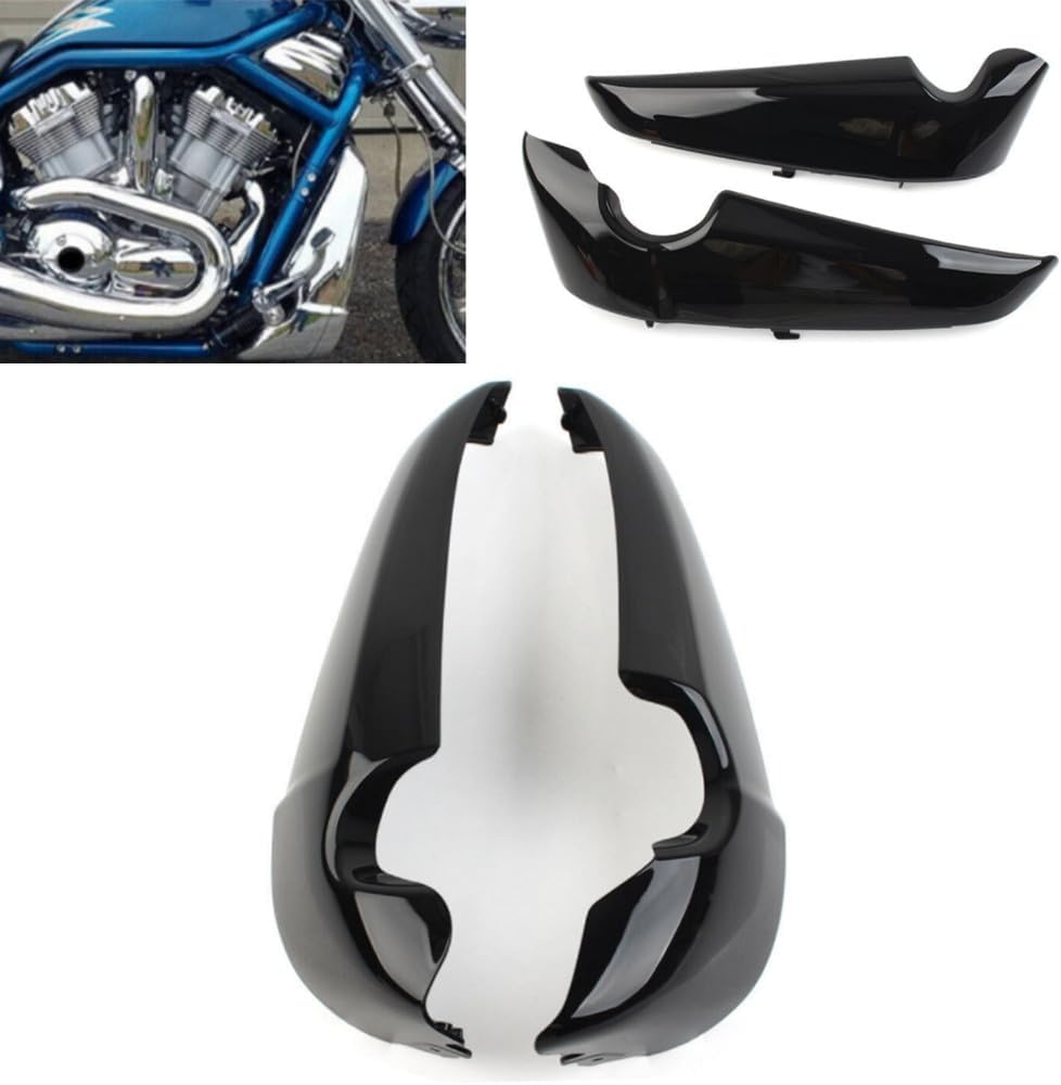 ya 23 10.7 baidi for Harley-Davidson V Rod VROD VRSC 2001-Up 2¢ªRadiator Side Covers shrouds Black