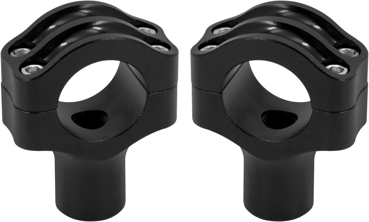 ya 4 8.8.2 Black Riser Clamp Mount for Harley 1.25 Handlebars Dyna Softail Road King Glide