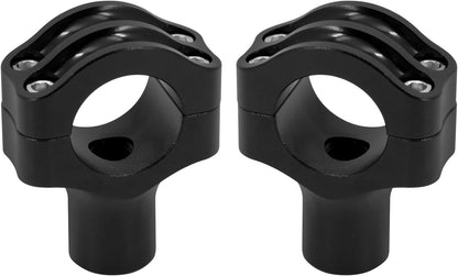 ya 4 8.8.2 Black Riser Clamp Mount for Harley 1.25 Handlebars Dyna Softail Road King Glide