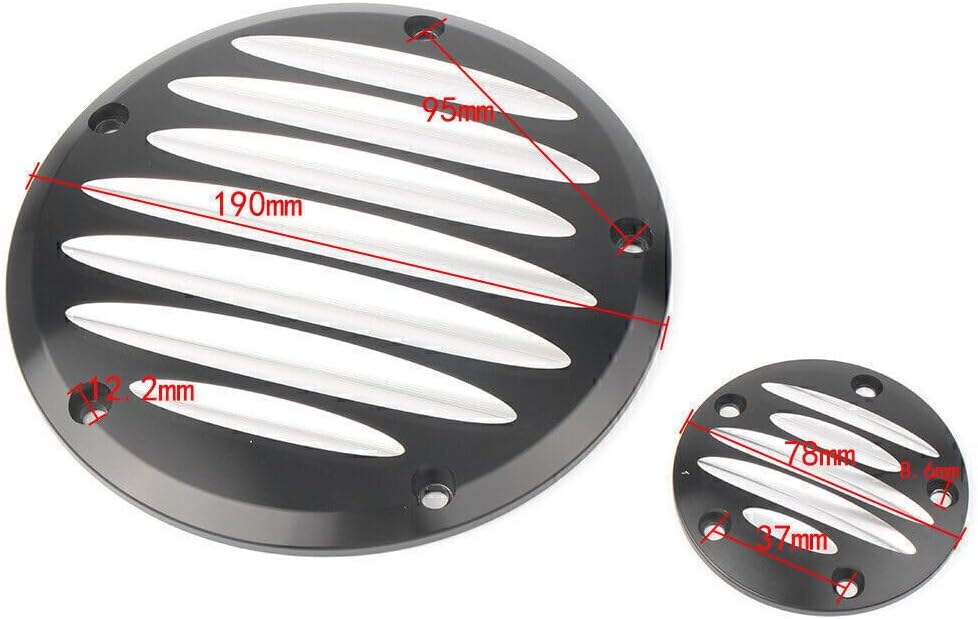 ya 4 8.14 for Harley Twin Cam Silver 2x 5 Hole Engine Clutch Case Timing Covers