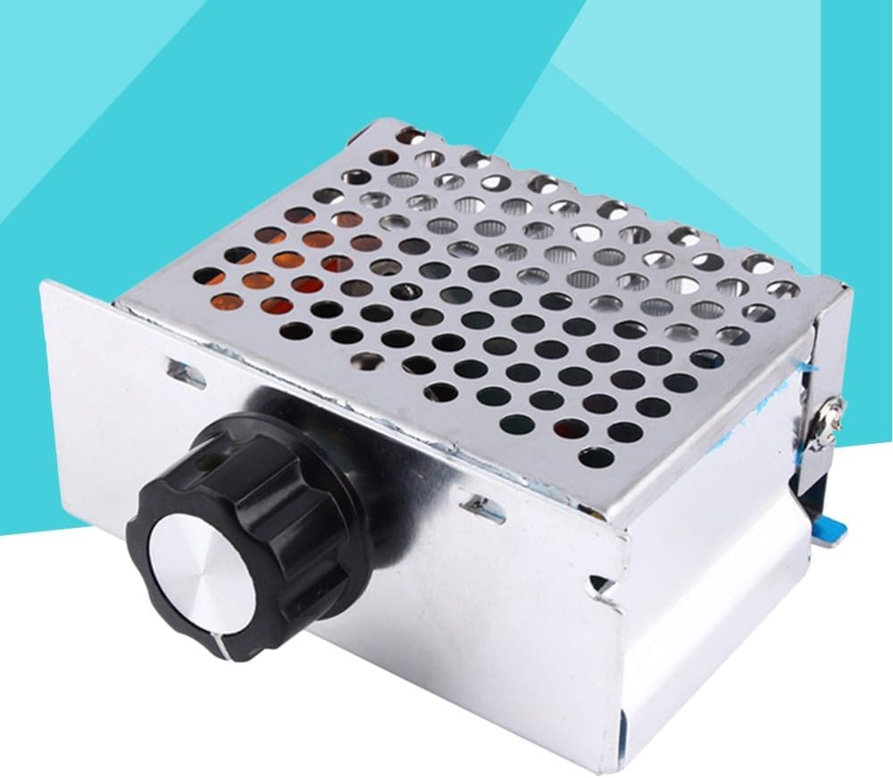 ya 11 9.14 zhengce 4000W 220V Voltage Regulator Motor Control Thermostat (Silver)